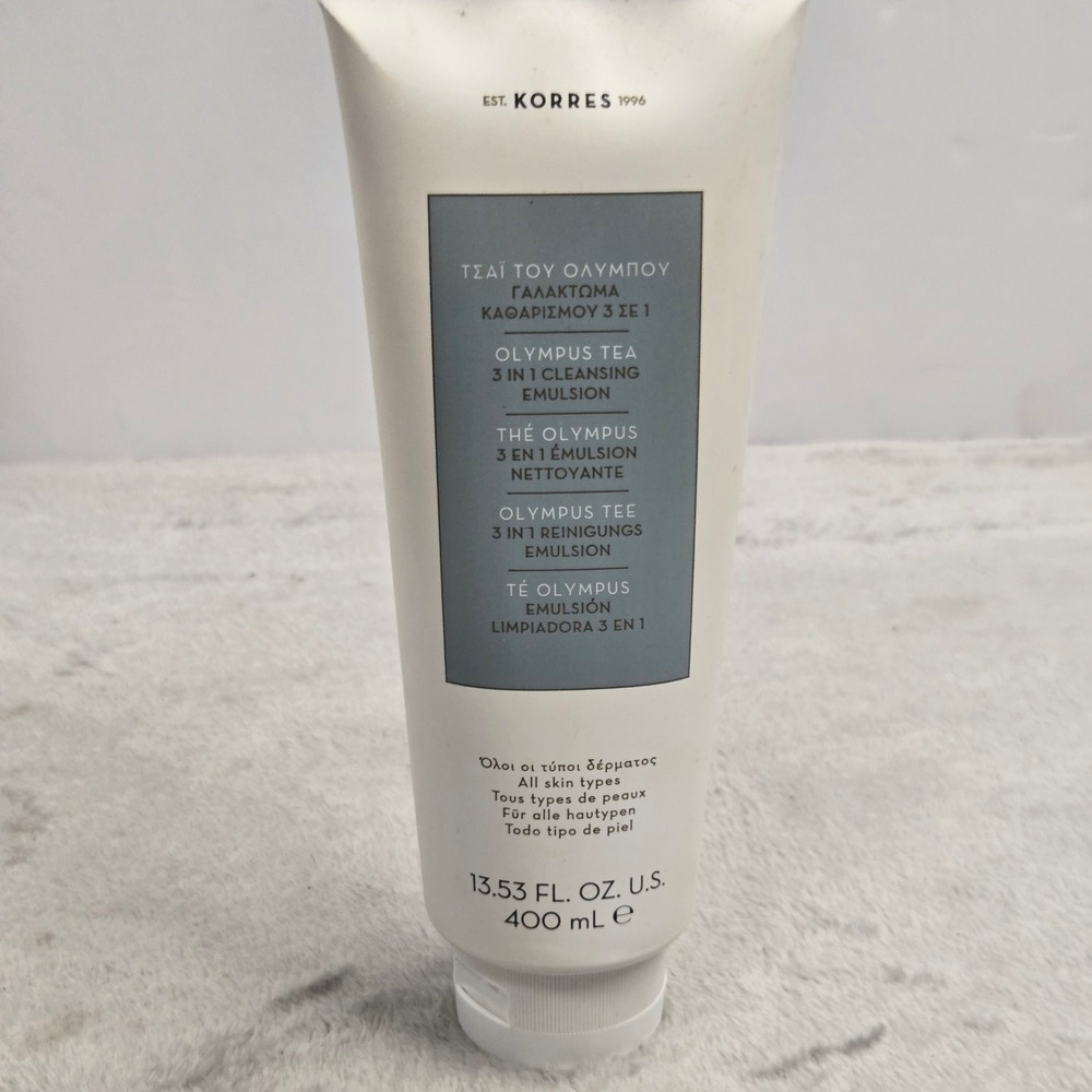 Korres Olympus Tea 3 in 1 Cleansing Emulsion Face Eye Makeup Remover 400ml